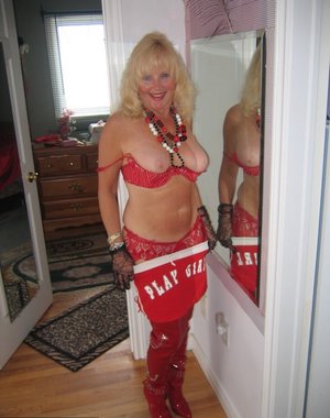 Euro model Gina Blonde riding on top of cock in nylons and garters